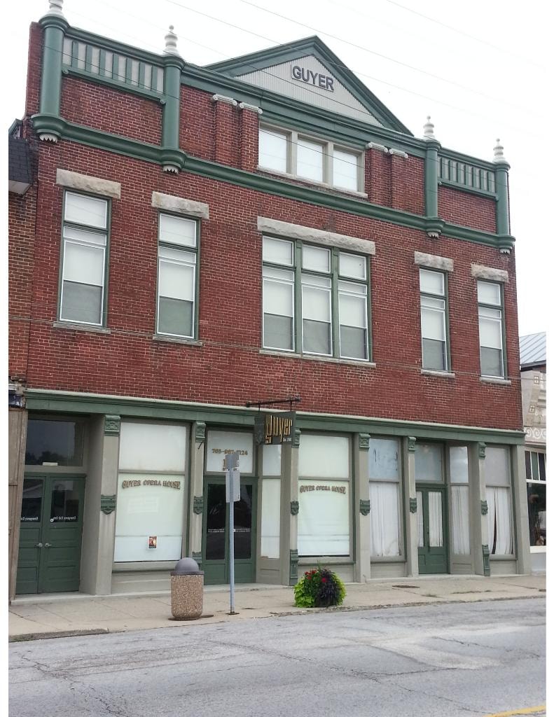 The Guyer Opera House building exterior, Lewisville, Indiana